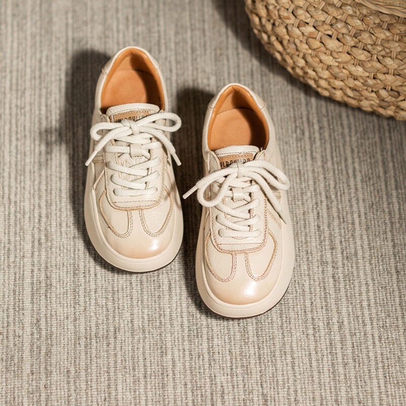 Genuine Low-top 40mm Platform Sneakers Lace Up